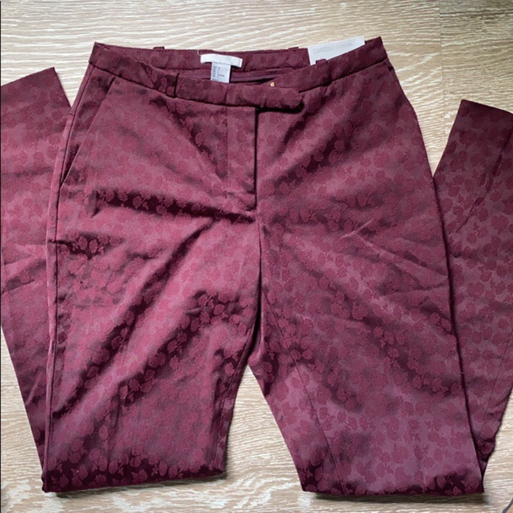 Burgundy Dress Pants Trousers Womens Size 4